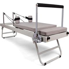 001, Pilates Reformer Machine for Home - Foldable Bed with Adjustable Intensity for Strength Training - Yoga Training Device, Foldable Pilates Reformer Machine for Training