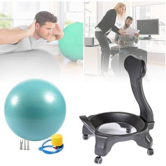 FBJAMZ Yoga Ball Chair, Yoga Studio Exercise Balance Ball Chair, Fitness Ball Chair for Back Pain Relief, Suitable for Home, Gym