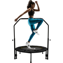 FFitness Elastic Trampoline Diameter 102 cm 40 Inch Jumping Fitness Trampoline Foldable Height Adjustable for Adults and Children