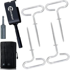 MUMUBOAT Eisanker-Bohrer-Adapter-Set, 4-teiliges Eisanker-Werkzeug, Eis-Shanty-Anker zum Aufstellen von Eisangeln, Unterschlupf