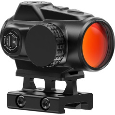 Feyachi V90 2 MOA Red Dot Visor, 1 x 25 mm Luminous Dot Sight, Waterproof Rifle Scope with 0.75 Inch Riser Mount for 20/22 mm Picatinny/Weaver Rails