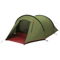 High Peak Leichtgewicht Zelt Kite 3, Campingzelt mit Vorbau, Trekkingzelt für 3 Personen, Tunnelzelt nur 3,3 kg, Dauerventilation, 3000 mm wasserdicht, Wetterschutz Eingang, kleines Packmaß