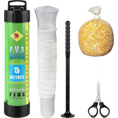 Mesh Carp Fishing Refill Pack 5m Pva Mesh Bag Funnel and Piston Carp Fishing Accessories Tools with Scissors 37mm Available