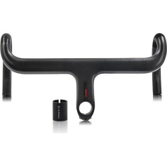 Alfa Pasca Handlebar Road Bike Integrated 28.6/31.8 mm Bicycle Handlebar Integrated Handlebar with Stem 420 x 100 Cycling Bent Bar