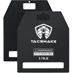 Tacsnake Weight Plates 2.6kg/4kg Pair for Tactical Weight Vest Strength Training Running Workout