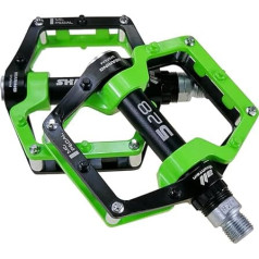shanmashi Bicycle Pedals Aluminum Alloy Mountain Bike Pedals with Removable Non-Slip Cleats