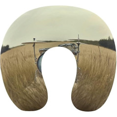 YKUDBN Travel Pillow, Music Drum in Field Print, U-Shape Travel Pillow, Neck Pillow, Travel Neck Pillow, Portable Pillow, Versatile Travel Pillow