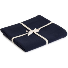 Yoga Studio Unisex Organic Cotton Yoga Mat, Navy Blue, 142cm x 205cm