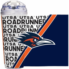 Rico Industries NCAA Dayton Flyers Standard 24oz Acrylic Hinged Lid Tumbler - Officially Licensed Double Walled Tumbler with Straw