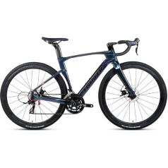 TiLLOw Carbon Fiber Bicycle, Adult Bicycles, Cross/Road Bikes, 24 Speed Bike, Men's and Women's Carbon Fiber Front Fork, Aluminum Alloy, Aluminum Ring