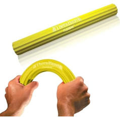 THERABAND Professionelle Latex Widerstand Tubing mit Griffen für Osito Übung, Reha und Kondition, weiche Griffe und Tür Anker, 121,9 cm, silber, Super Heavy, Advanced Level 2, Herren damen Jungen, Yellow - Extra Light - Beginner