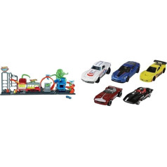 Hot Wheels HBY96 - City Color Reveal Ultimate Car Wash Playset from 4 Years & 1806 - Gift Set, 5 Vehicles, Random Cars/Vehicle Models, Pack of 5