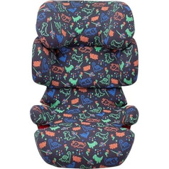 JYOKO Kids Cover for Car Seat Compatible with Cybex Solution Fix (Happy Dino)