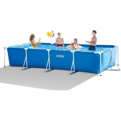 Intex 3m x 2m Rectangular Metal Frame Swimming Pool Paddling Pool