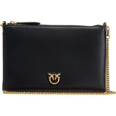 Pinko Women's Flat Classic Simply 1 Calf Leather Travel Accessory Wallet