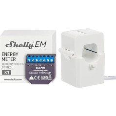 Shelly EM, Smart Home Energy Meter Single-Phase Digital Control via WLAN & App & Current Transformer 120A - Extension Module