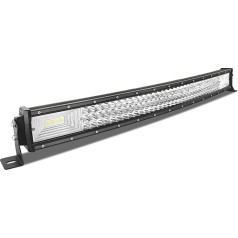 AUXTINGS LED Headlight with 3 Rows 82 cm 405 W LED Work Immersion Lamps Curved for Off-Road Vehicle ATV AWD SUV 4x4 Pickup, 12V 24V DT Connector Waterproof
