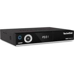 TechniSat DIGIT ISIO S3 HD Satellite Receiver with Twin Tuner (HDTV, DVB-S2, PVR Recording Function via USB or in Network, HbbTV, CI+, HDMI) Black