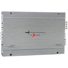 Excalibur X600.4 Car Amplifier 4 Channel 4 x 600 Watt Mosfet HiFi Car Power Amplifier with Bass Boost 2400 Watt Maximum 2 Ohm Variable Crossover, Silver