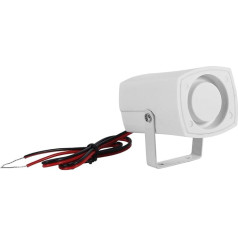 Fdit Alarm Wired Electronic Siren Wireless Motion Sensor Mini Strong Horn for Alarm System Security for Home with Bracket 110dB DC 12V