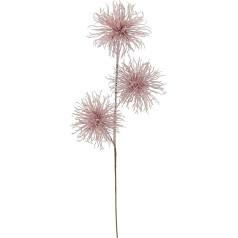 Artificial Protea Branch with 3 Flower Heads Glitter Artificial Branches Decorative Plant Branch Christmas Decoration Single Flower Winter Flower Artificial Flowers Artificial Flowers Plastic Flowers