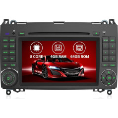 AWESAFE Car Radio for Mercedes-Benz Sprinter Vito Viano W245 W169 W639 W906, [4GB + 64GB] Android 13 Radio 2Din with CD Drive CarPlay Android Car WLAN Bluetooth