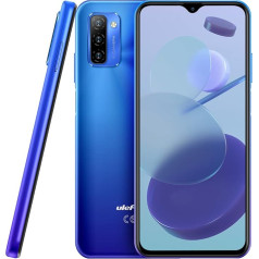 Ulefone Note 12P Smartphone without Contract, 7700 mAh Solid Battery Dual SIM 4G Mobile Phone, 6.82 Inch HD+, 4GB + 64GB, 3 Card Slot Design, Android 11, 13MP Triple Camera, Face Unlock GPS Blue