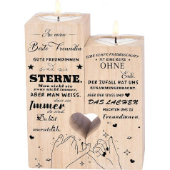 An Meine Beste Freundin - Girlfriends Gift, Gifts for Girlfriend, Boyfriend Gift, Candle Holder, Birthday Gift for Best Friend, Friendship, Christmas Candle Gift