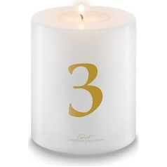 Qult Farluce Trend - Tea Light Holder in Candle Shape - Christmas Collection - Advent Candles (3 Gold)