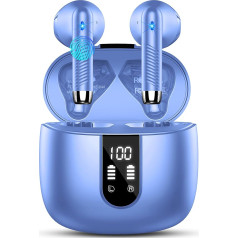 Headphones Wireless Bluetooth 5.3, Bluetooth Headphones In Ear 2024 Wireless Headphones with 4 HD Mic, Wireless Earbuds ENC Noise Cancelling 48 Hours Deep Wireless Earphones