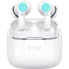 Bluetooth Headphones, Wireless Bluetooth 5.3 In-Ear Headphones with 4 ENC Microphones, 2023 Wireless Headphones, Noise Cancelling Earbuds with 40H Deep Bass, USB-C, IP7 Waterproof Earphones