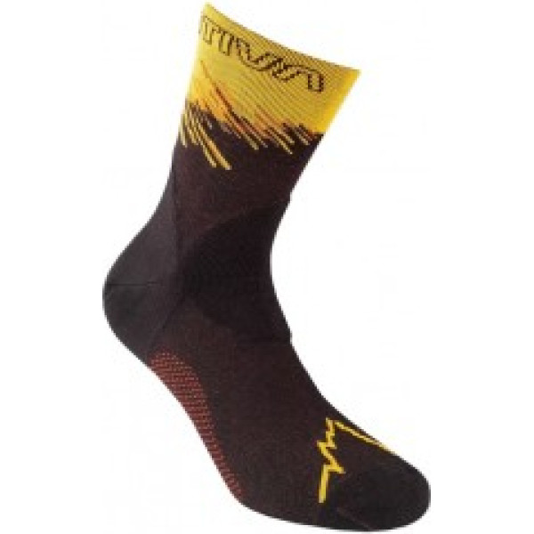 Zeķes ULTRA RUNNING Socks XL Black/Yellow