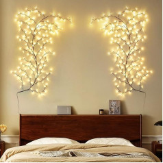 SUNNEST Willow Vine Fairy Lights, 160 LEDs Interior Lighting, Light Tree for Wall Decoration, Living Room, Artificial Light Branches, Bedroom Decoration with Remote Control (Warm White +