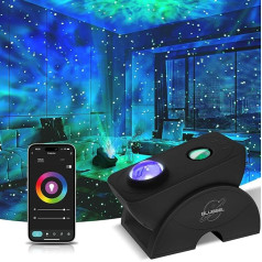 Blubbel LED Starry Sky Projector, WiFi Star Projector, 3D Galaxy Lamp Night Light, App/Voice Control, Star Projector, Starlight Galaxy, Alexa/Google Compatible, Baby, Children, Bedroom