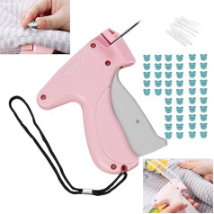 AWAVM Quick Clothing Fixer, Mini Quick Repair Garment Sewing Machine, Instant Button Garment Connector, Micro Stitch Gun, Comes with 50 Bear Buckles and 12 Plastic Needles, A Total of 660 Pieces