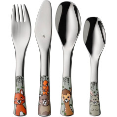 WMF Waldfreunde Children's Cutlery Set 4 Pieces Children's Cutlery Stainless Steel Cutlery Children from 3 Years Polished Cromargan Dishwasher Safe
