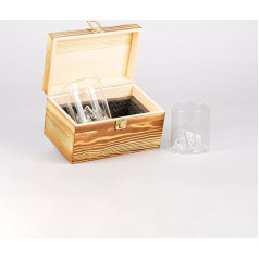 Mountain Drinking Glass, Mountain Whiskey Glass, Borosilicate Glass (Set of 2, 310 ml, Gift Set A)