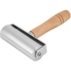 Leather Craft Glue Laminating Tool, Leather Roller Tool Solid High Carbon Steel Leatherworking Roller Leathercraft Glued Layer Rolling Tool (100 mm)
