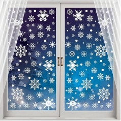 480 Pieces Snowflakes Window Pictures, Christmas Snowflakes Window Picture, Removable Window Decoration, Static Adhesive PVC Stickers, Winter Decoration