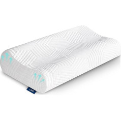 LAMB Neck Pillow 50 x 35 cm, Orthopaedic Sleeping Pillow, Ergonomic Pillow, Anti-Snoring Pillow with Cover