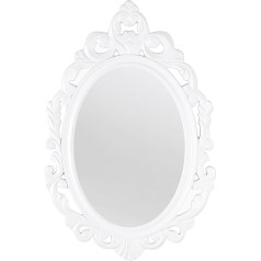 YCHMIR Oval Wall Mirror Vintage Wall Mirror 59.7 x 39.4 cm White