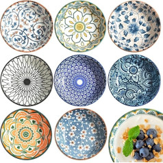 8 Pieces Dessert Bowls Ceramic, Tapas Bowls, Spice Bowls, Small, Dip Bowls, Porcelain, Serving Bowls Set, Flat Ceramic Dip Bowls, Dip Bowls, Small Ceramic Bowls, Soy, Spices (Random Style)