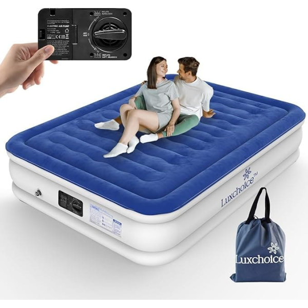 Luxchoice Air Bed 2 Person Air Mattress Self-Inflating Air Beds Inflatable Mattress Guest Bed with Built-in Pump for Guests Camping or Home Use