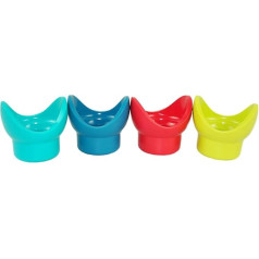 TUPPERWARE Junge Welle Egg Cup Red + Lime + Light Turquoise + Dark Turquoise