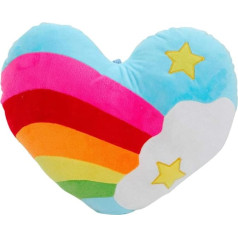 Tomaibaby Rainbow Heart Plush Cushion Soft Throw Cushion Decorative Cushion Sofa Couch Decor for Valentine's Day Easter (Random Pattern)