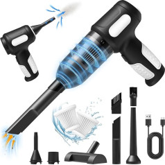Handheld Vacuum Cleaner Battery Car, 7000 Pa Small Handheld Vacuum Cleaner Wireless Strong with USB-C Quick Charge, 3-in-1 Car Vacuum Cleaner Strong Battery Vacuum Cleaner for Car, Office and Home