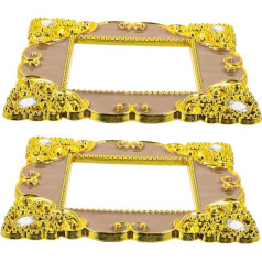 CRILSTYLEO Set of 2 switch covers, socket covers, children's room decoration, protective sticker, vintage decor, socket cover, made of plastic, plug stickers, plastic, golden