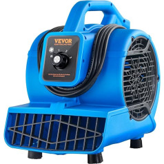 VEVOR Floor Blower 1360RPM 600CFM Drying Cooling Fan Portable Carpet Dryer Fan with 4 Blow Angles 3 Speed for Janitorial Household Plumbing Commercial Use