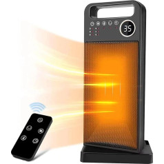 Ceramic Fan Heater, Energy-Saving, Quiet, Miavogo 2000 W Electric Heater with 3-Level Heater, Timer Function, Double Use for Hot and Cold, Overheating Protection, for Office, Living Room, Bedroom,