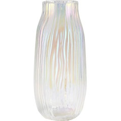 Large Coloured Modern Glass Vase Iridescent Crystal Clear Glass Vase 31cm for Decorative Home Office Centerpieces Flower Decor (Colored 31cm)